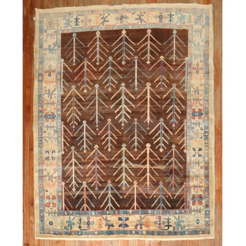 Chocalate Brown Modern Persian Tribal Rug No. j3235