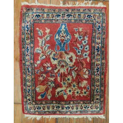 Red Persian Kashan mat No. r3281