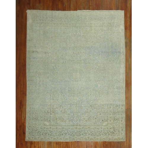 Blue Ivory Room Size Persian Rug No. r5202