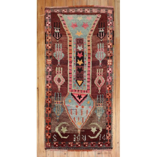 Vintage Turkish Prayer Mat Rug No. r5292