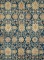  Indigo Blue and Brown Indian Mansion Rug No. 10331