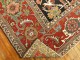 Antique Navy Field Red Border Heriz Serapi Rug No. 10350