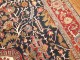 Antique Navy Field Red Border Heriz Serapi Rug No. 10350