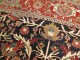 Antique Navy Field Red Border Heriz Serapi Rug No. 10350