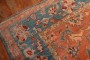 Pumpkin Teal Antique Large Square Oushak Rug No. 10447