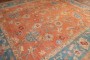 Pumpkin Teal Antique Large Square Oushak Rug No. 10447