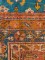 Square Blue Antique Oushak 19th Century Rug No. 10861