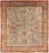 Large Square Ivory Antique Oushak Rug No. 10865