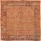 Gold Antique Turkish Square Rug No. 10869