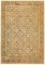 Ivory Square Oversize Herati Mahal Rug No. 10943