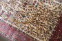 Ivory Silk Antique 19th Century Kashan Rug No. 10954