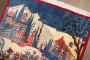 Vintage Persian Kashan Pictorial Lake Landscape Rug No. 10990