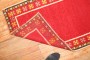 Red Vintage Turkish Tulu Runner No. 29335