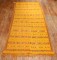 Bright Yellow Vintage Turkish Jajim Gallery Rug No. 29625