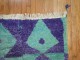 Vintage Green Purple Turkish Shag Rug No. 30689