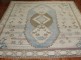 Large Blue Cream Turkish Rug No. 31318