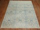 Sky Blue Tan Turkish Deco Rug No. 31421