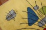 Yellow Zeki Muren Turkish Deco Rug No. 31490