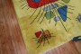 Yellow Zeki Muren Turkish Deco Rug No. 31490