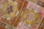 Vintage Pink Brown Turkish Scatter Rug No. 31543