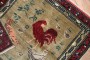 Chicken Rooster Vintage Turkish Rug No. 31601