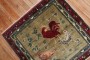 Chicken Rooster Vintage Turkish Rug No. 31601