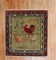 Chicken Rooster Vintage Turkish Rug No. 31601