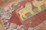 Colorful Lion Pictorial Turkish Accent Rug No. 31612