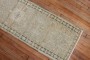 Neutral Persian Heriz Narrow Short Runner No. 31616