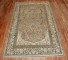 Brown Green Persian Isfahan Mihrab Rug No. 31707