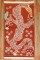 Red Mysterious Vintage Dragon Tibetan Rug No. 31777