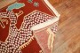 Red Mysterious Vintage Dragon Tibetan Rug No. 31777