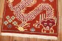 Red Mysterious Vintage Dragon Tibetan Rug No. 31777