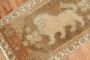 Lion Vintage Turkish Mini Rug No. 31818