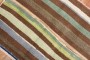 Vintage Horizontal Turkish Deco Striped rug No. 31820