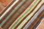 Vintage Horizontal Turkish Deco Striped rug No. 31820