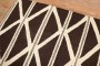 Modern Brown White Geometric Kilim No. 31877