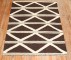 Modern Brown White Geometric Kilim No. 31877