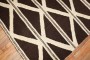 Modern Brown White Geometric Kilim No. 31877