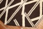 Modern Brown White Geometric Kilim No. 31877