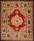 Deep Red Antique Turkish Sivas Square Rug No. 6858