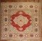 Deep Red Antique Turkish Sivas Square Rug No. 6858