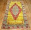 Bright Yellow Vintage Turkish Gallery Rug No. 7724