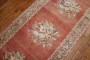 Muted Red Floral Antique Turkish Ghiordes  Runner No. 8333