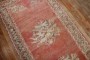 Muted Red Floral Antique Turkish Ghiordes  Runner No. 8333