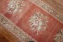 Muted Red Floral Antique Turkish Ghiordes  Runner No. 8333