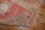 Muted Red Floral Antique Turkish Ghiordes  Runner No. 8333