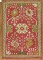 Christmas Color Antique Turkish Oushak Rug No. 8370