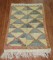 Ivory Pink Light Blue Turkish Shag Rug No. 8620