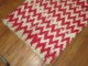 Pink and IVory Shag Rug No. 8621